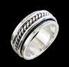 8.5 mm. Spinner ring i stil med Hövdingaringen / stressring i Äkta silver.
